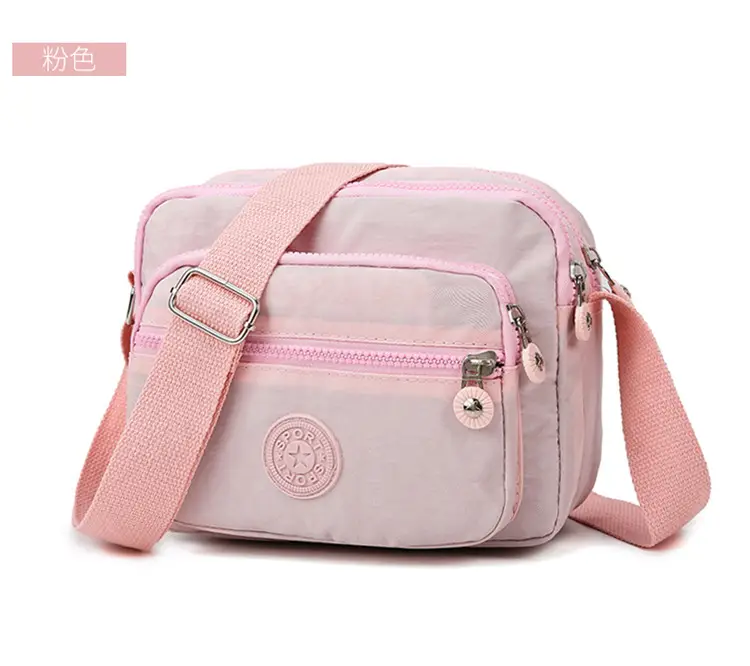 Korean Style Purple Nylon Crossbody Bag for Women - Image 11