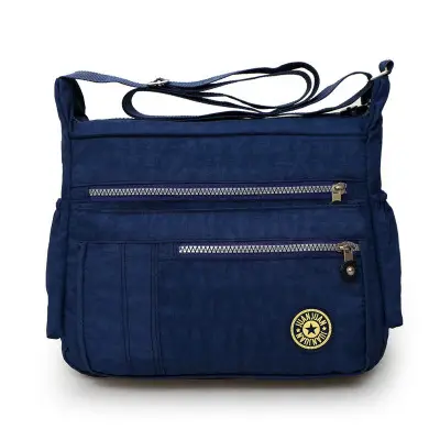 Korean Style Purple Nylon Crossbody Bag for Women - Image 2