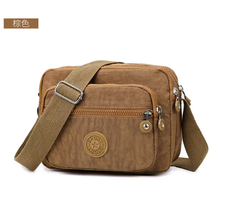 Korean Style Purple Nylon Crossbody Bag for Women - Image 8