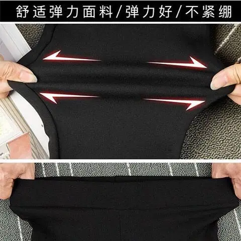 Black Slim Fit Pencil Pants Women Large Size