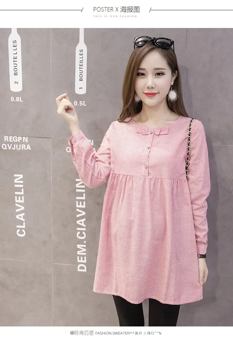 2021 Pink Bow Maternity Dress for Women - Image 2