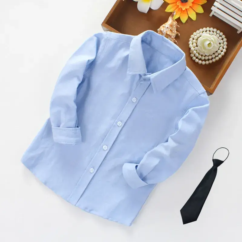 Boys White Shirt with Black Bow Tie Set