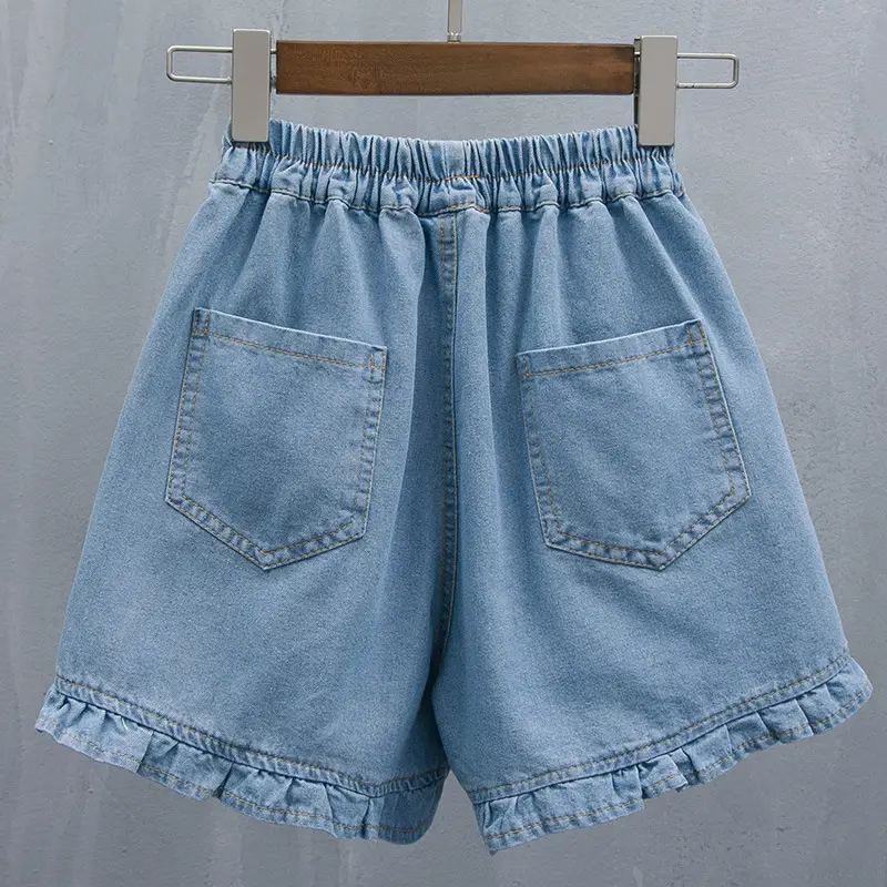 Girls Denim Shorts High Waist Slimming Plus Size - Image 3
