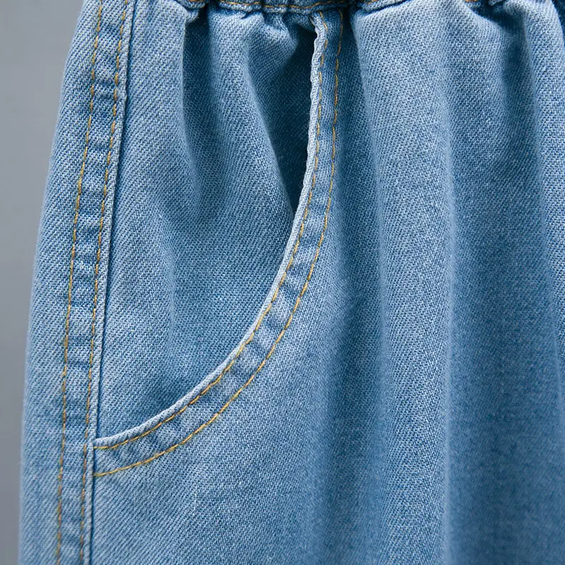 Girls Denim Shorts High Waist Slimming Plus Size - Image 6