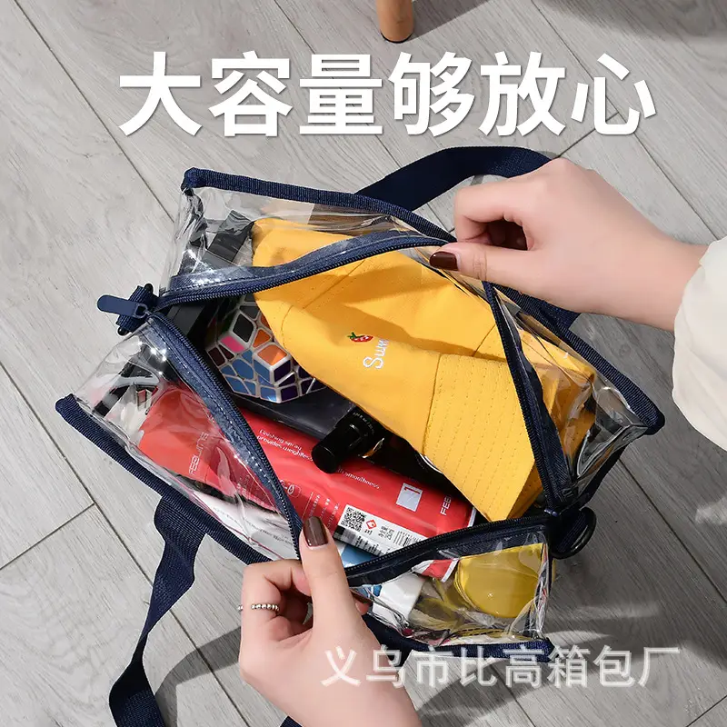 Transparent Waterproof Travel Toiletry Bag Large Capacity - Image 7