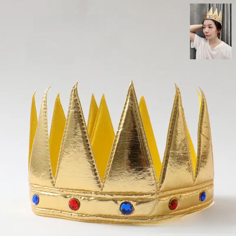 Golden & Silver Tiara Crown Headbands for Princess & Emperor - Image 13