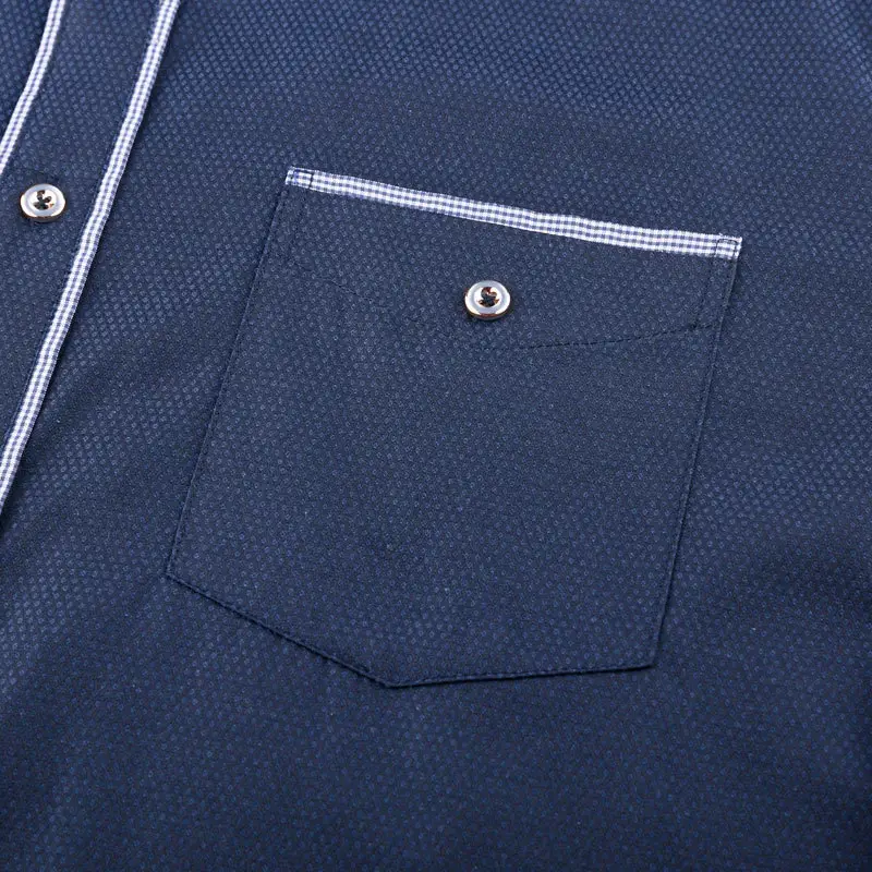 Bimeng 2019 Summer Shirt Blue Fat Plus Size Loose Lapel - Image 5
