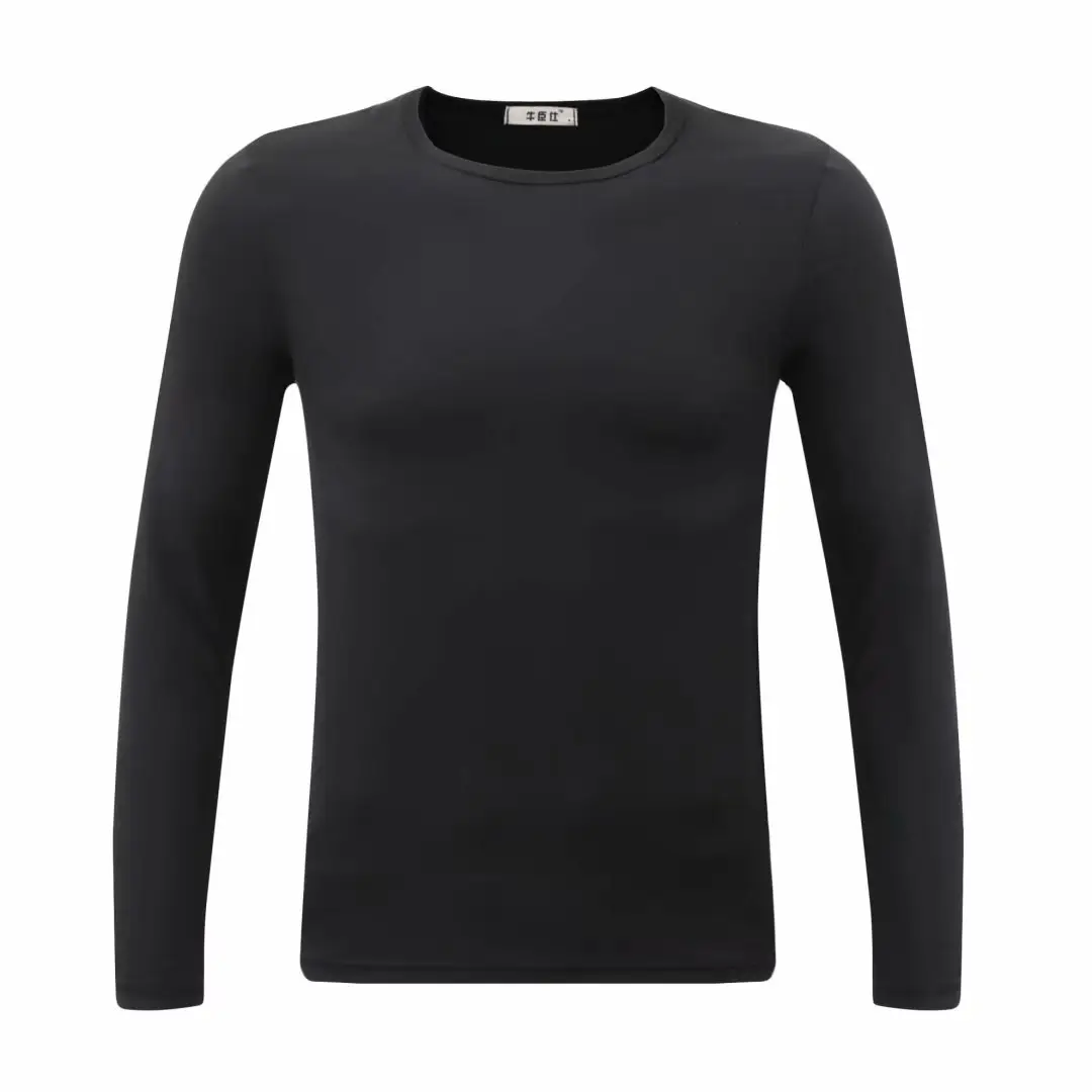 Men V-Neck Long Sleeve T-Shirt White