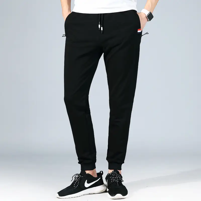 Men's Navy Blue Casual Slim Fit Pants - Image 10