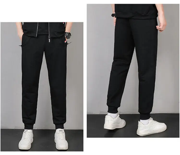 Men's Navy Blue Casual Slim Fit Pants — feature 14