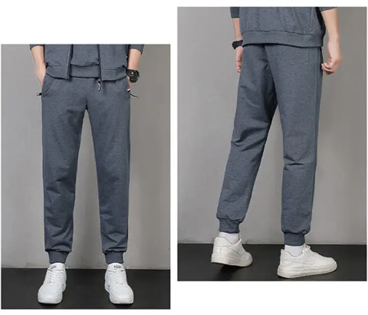 Men's Navy Blue Casual Slim Fit Pants — feature 18
