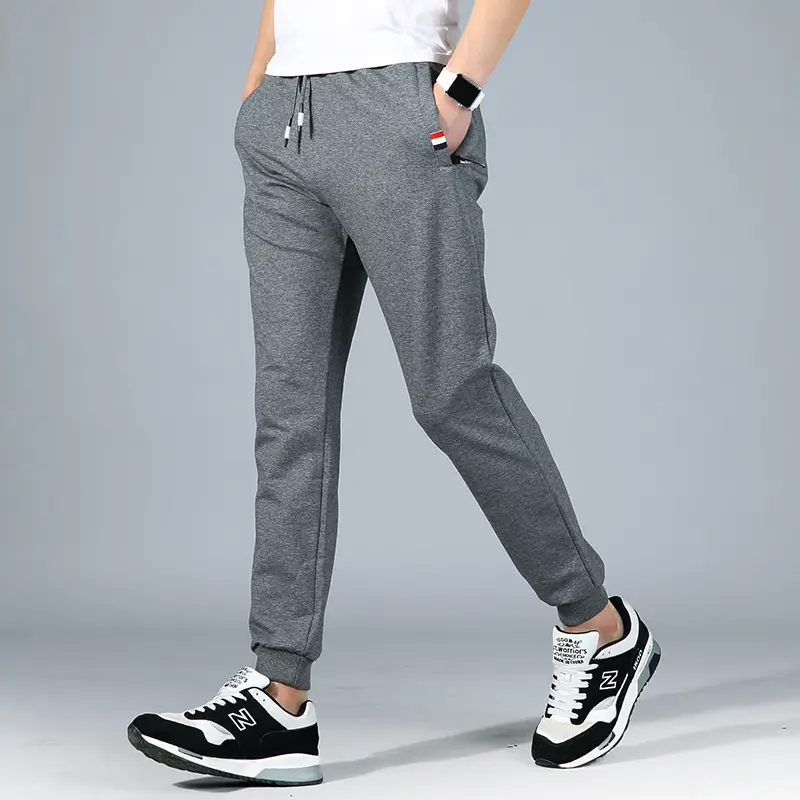 Men's Navy Blue Casual Slim Fit Pants - Image 3