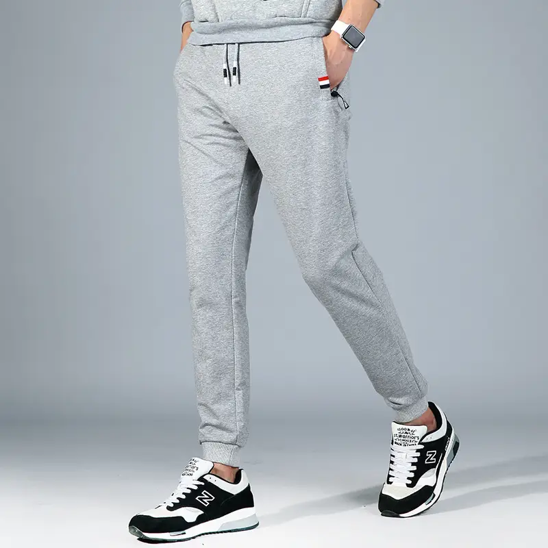 Men's Navy Blue Casual Slim Fit Pants - Image 4