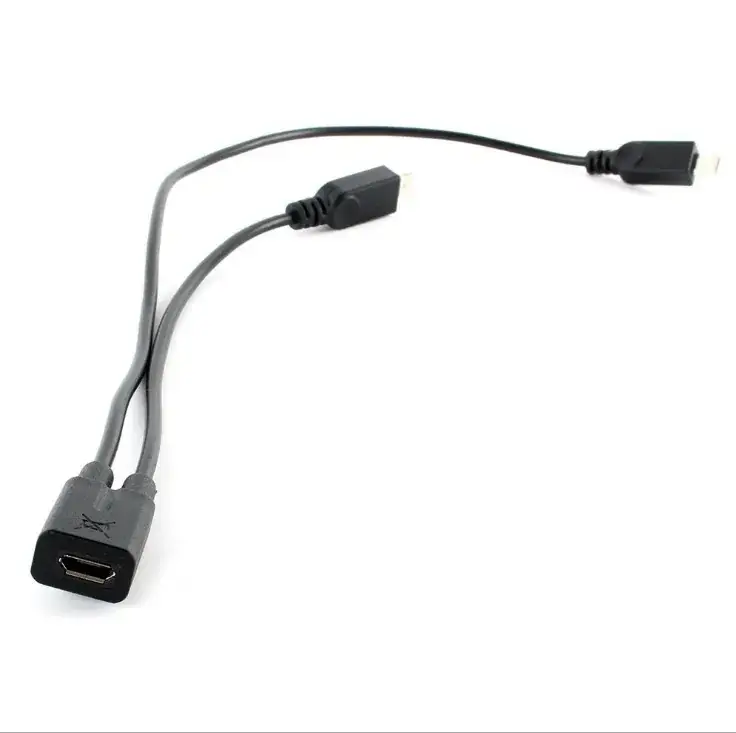 Micro USB Cable Female to 2 Male Data