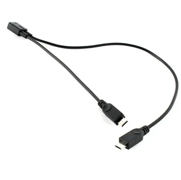 Micro USB Cable Female to 2 Male Data