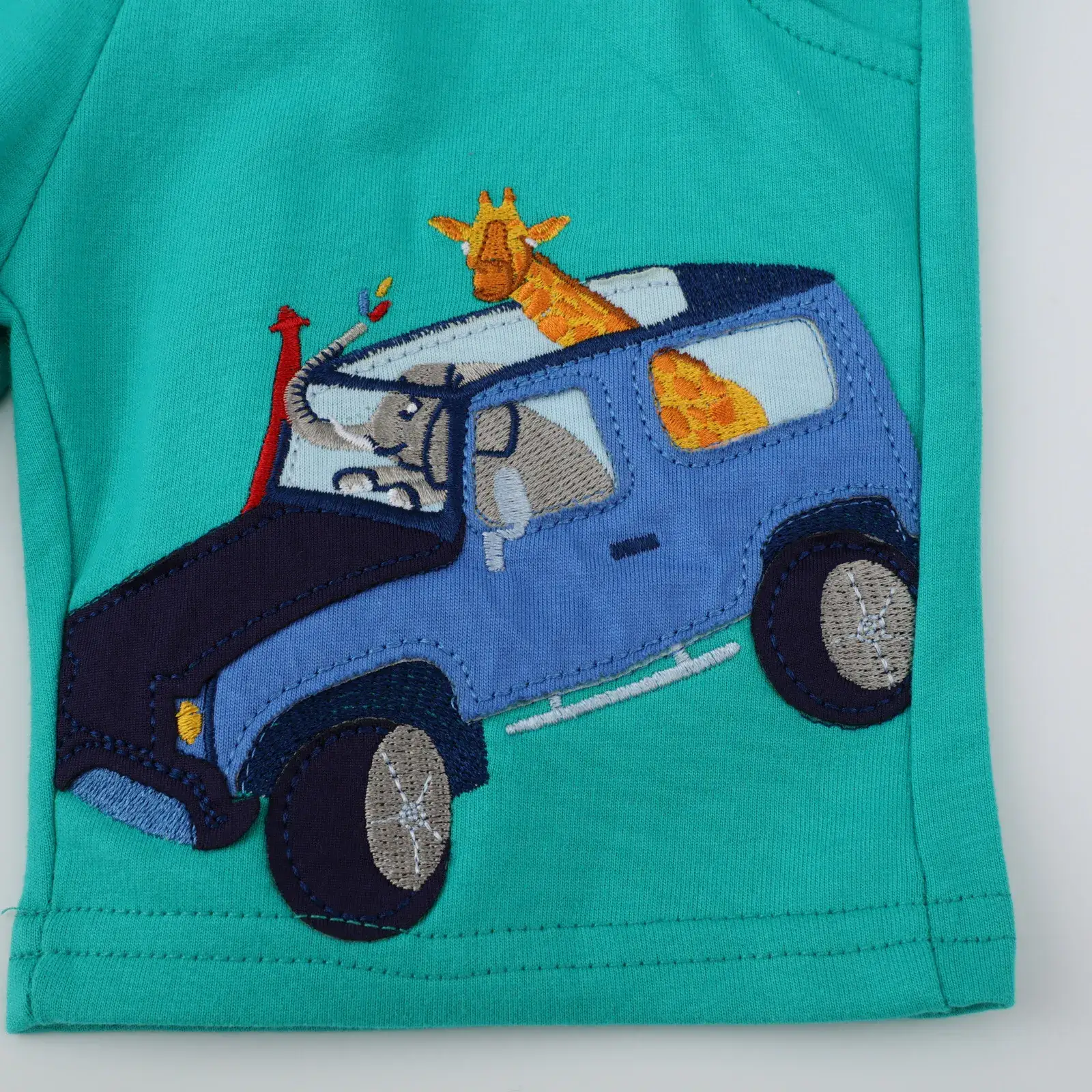 Children's Blue Car Print Shorts Spring Zhongshan