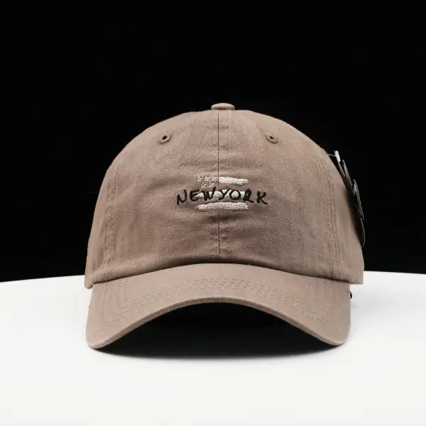 Women White New York Brand Baseball Cap - Image 5