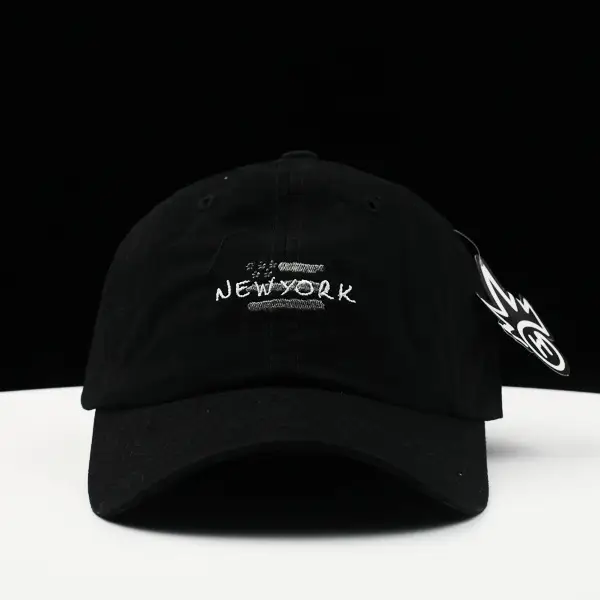 Women White New York Brand Baseball Cap — feature 1