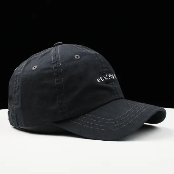 Women White New York Brand Baseball Cap — feature 10
