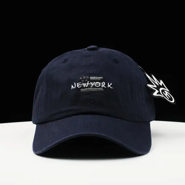 Women White New York Brand Baseball Cap — feature 5