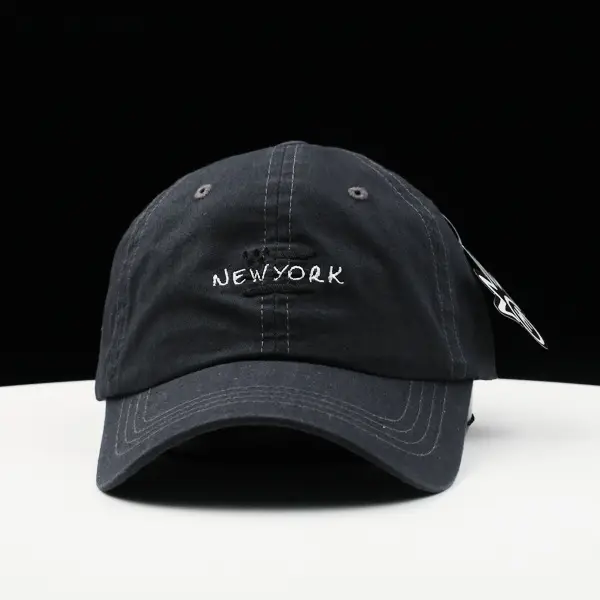 Women White New York Brand Baseball Cap — feature 6