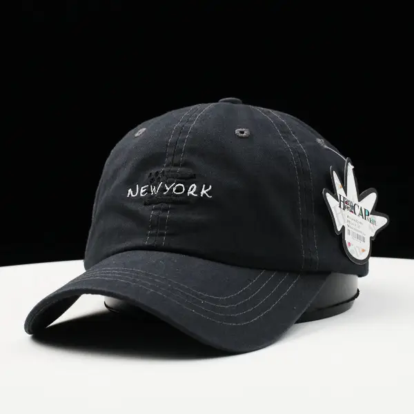 Women White New York Brand Baseball Cap — feature 9