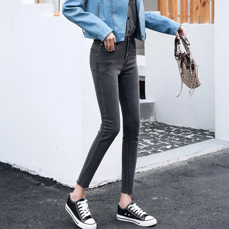Women Black Slim Jeans Spring Autumn 2019 - Image 2