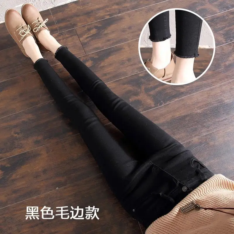 Women Black Slim Jeans Spring Autumn 2019 - Image 4