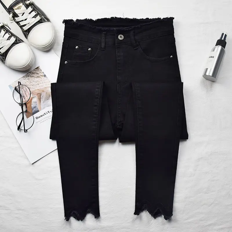 Women Black Slim Jeans Spring Autumn 2019 - Image 6