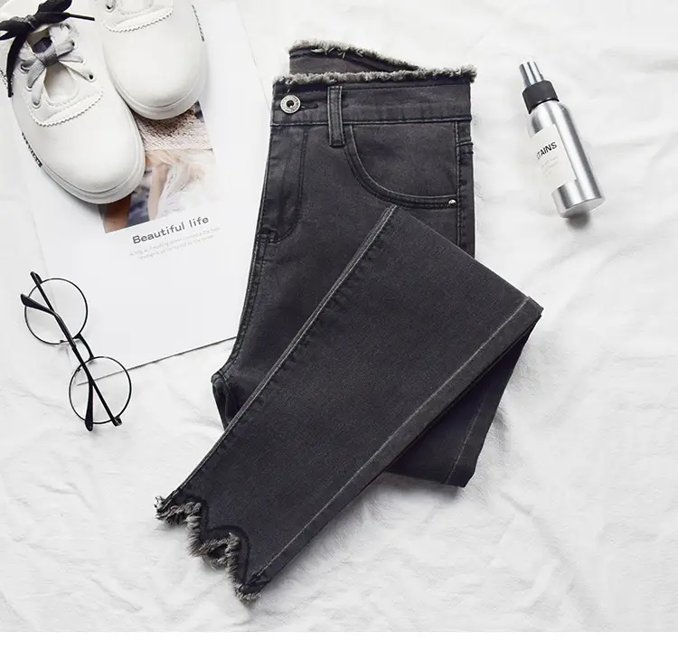 Women Black Slim Jeans Spring Autumn 2019 - Image 7