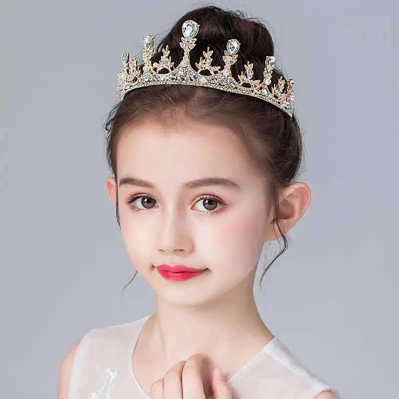 Kids Rhinestone Crown Hair Accessory for Girls - Image 4