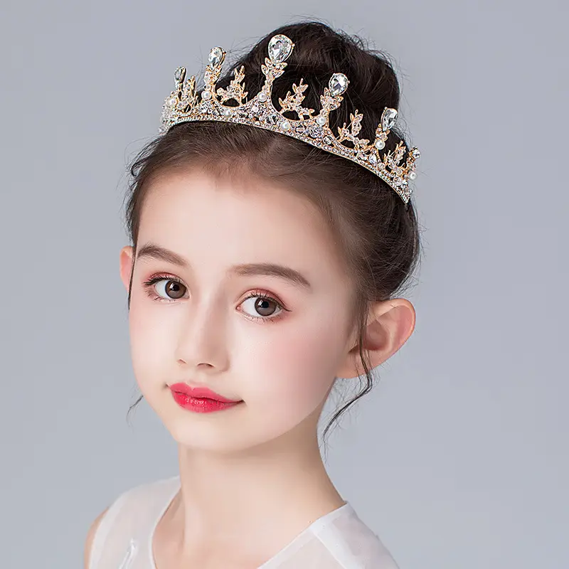 Kids Rhinestone Crown Hair Accessory for Girls - Image 5