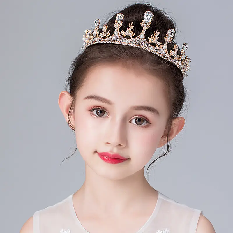 Kids Rhinestone Crown Hair Accessory for Girls - Image 6