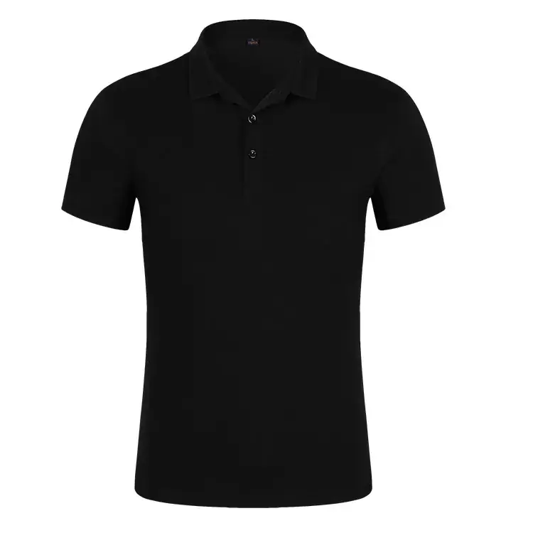 Men's Red Mercerized Polo T-Shirt Short Sleeve - Image 3