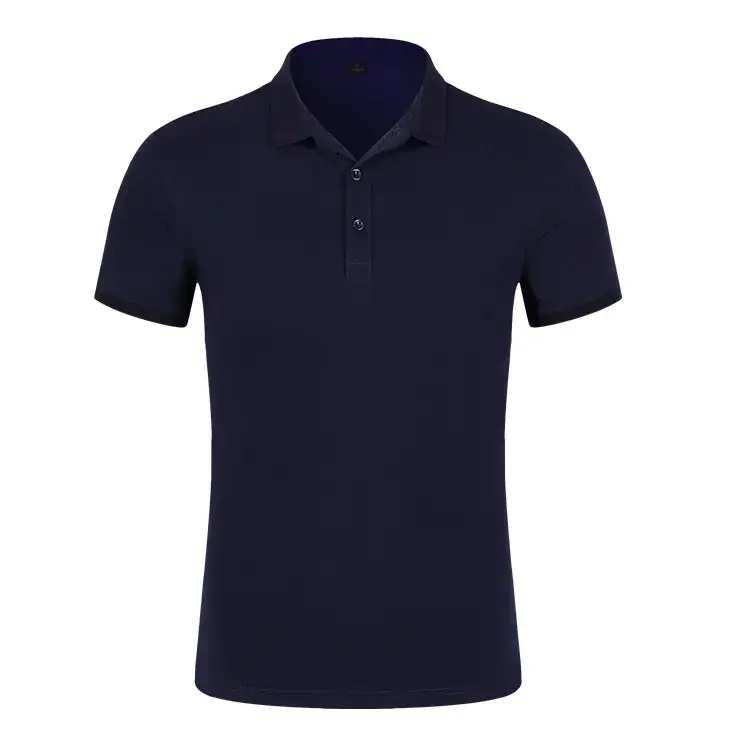 Men's Red Mercerized Polo T-Shirt Short Sleeve - Image 6