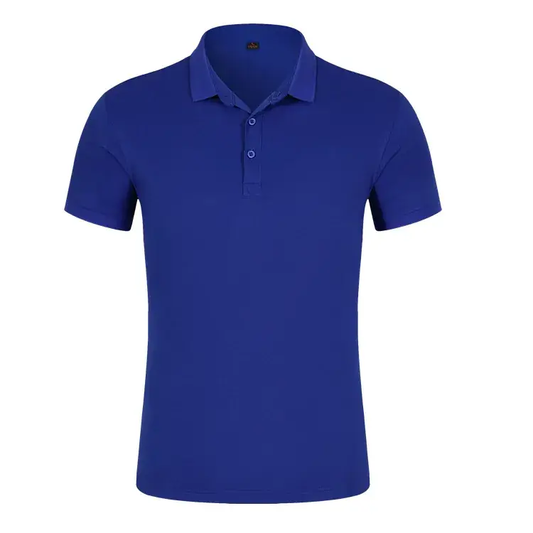 Men's Red Mercerized Polo T-Shirt Short Sleeve - Image 7