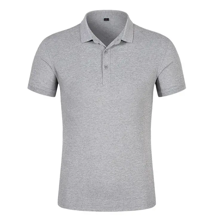 Men's Red Mercerized Polo T-Shirt Short Sleeve - Image 8