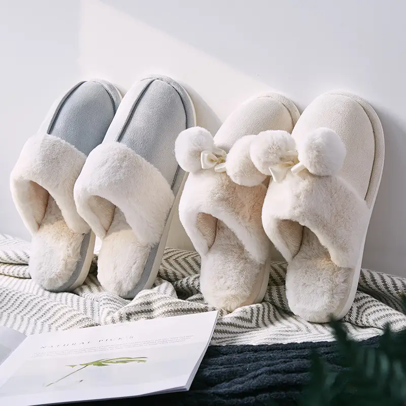 Women's Cotton Slippers for Winter 2025, New Thick-Soled Cute Indoor Warm Home Slippers, Men's Non-Slip Maternity Shoes