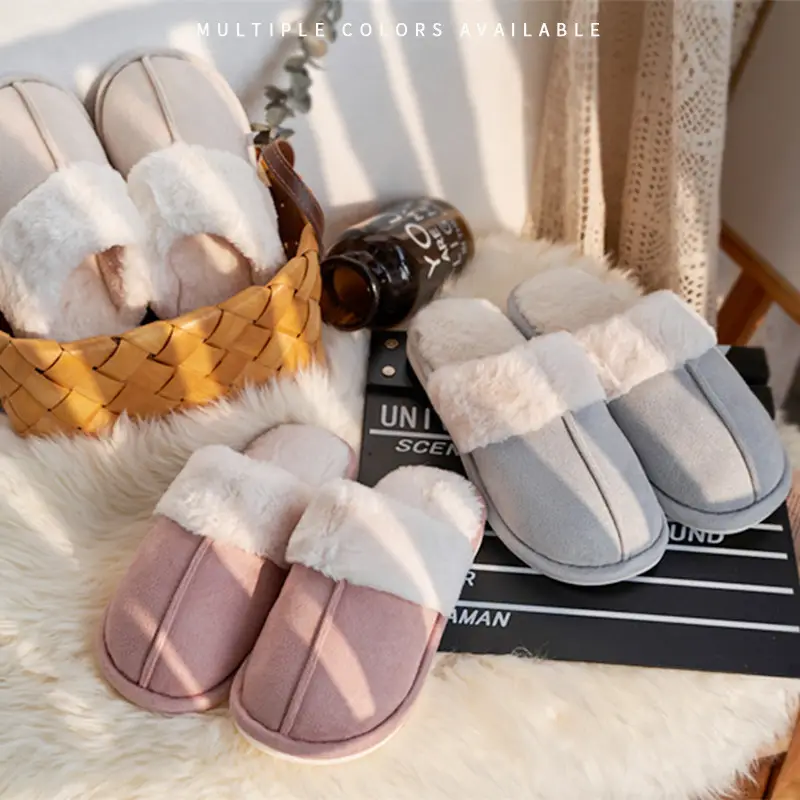 Women's Cotton Slippers for Winter 2025, New Thick-Soled Cute Indoor Warm Home Slippers, Men's Non-Slip Maternity Shoes