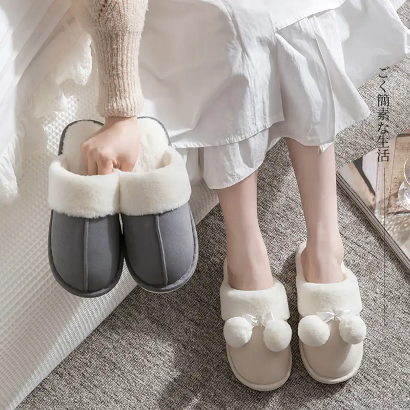 Women's Cotton Slippers for Winter 2025, New Thick-Soled Cute Indoor Warm Home Slippers, Men's Non-Slip Maternity Shoes