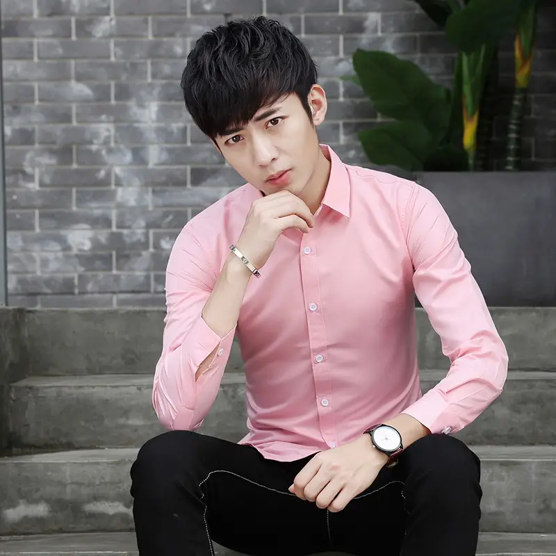 2022 Slim Fit Black Button Down Shirt for Men - Image 6