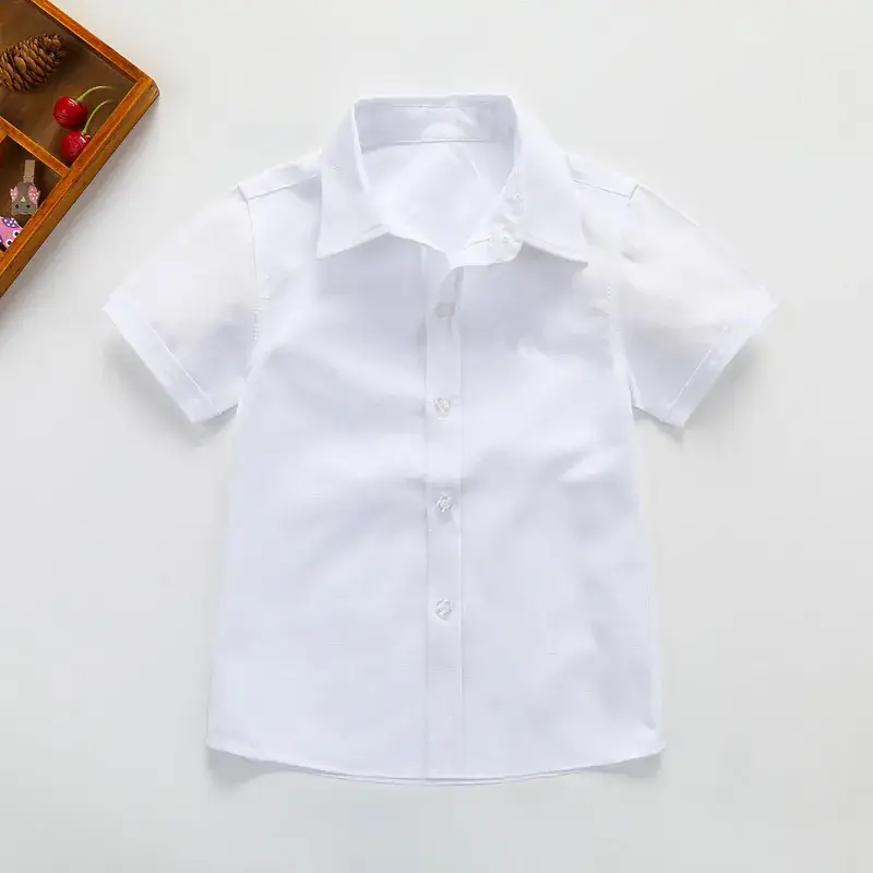 Boys White Shirts with Red Bow Wholesale - Image 4