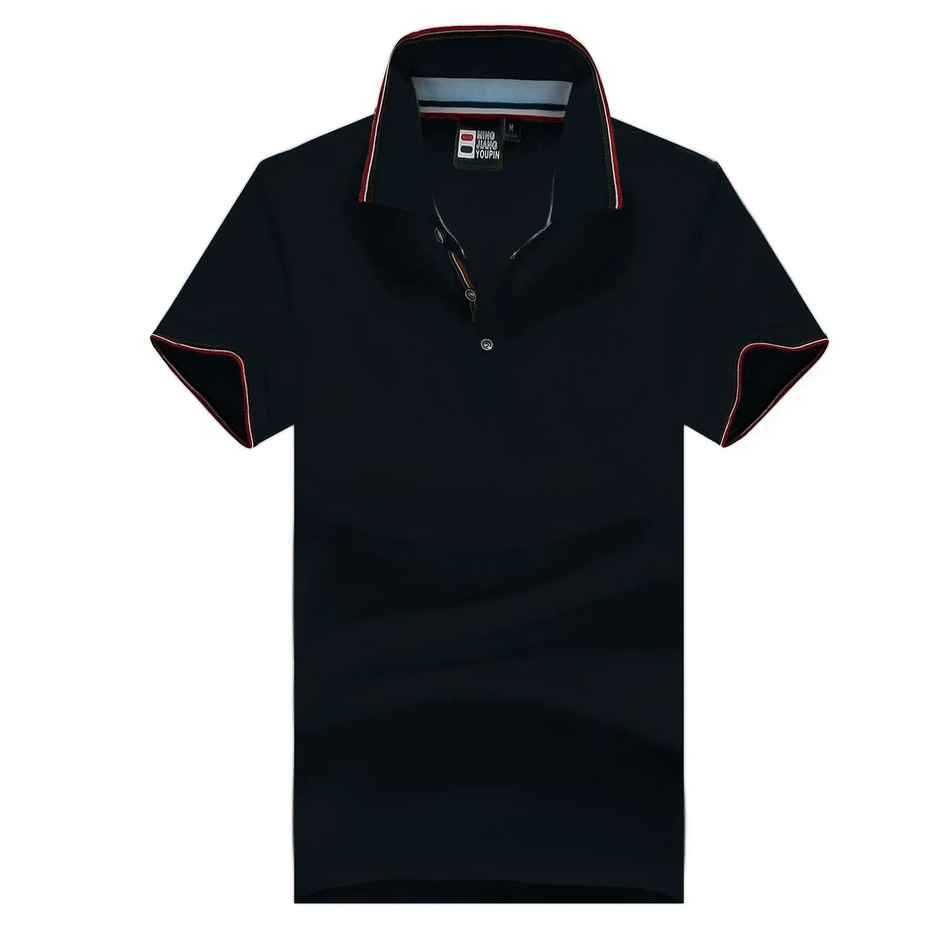 Men's Black Polo Shirt Short Sleeve Lapel T-Shirt - Image 17
