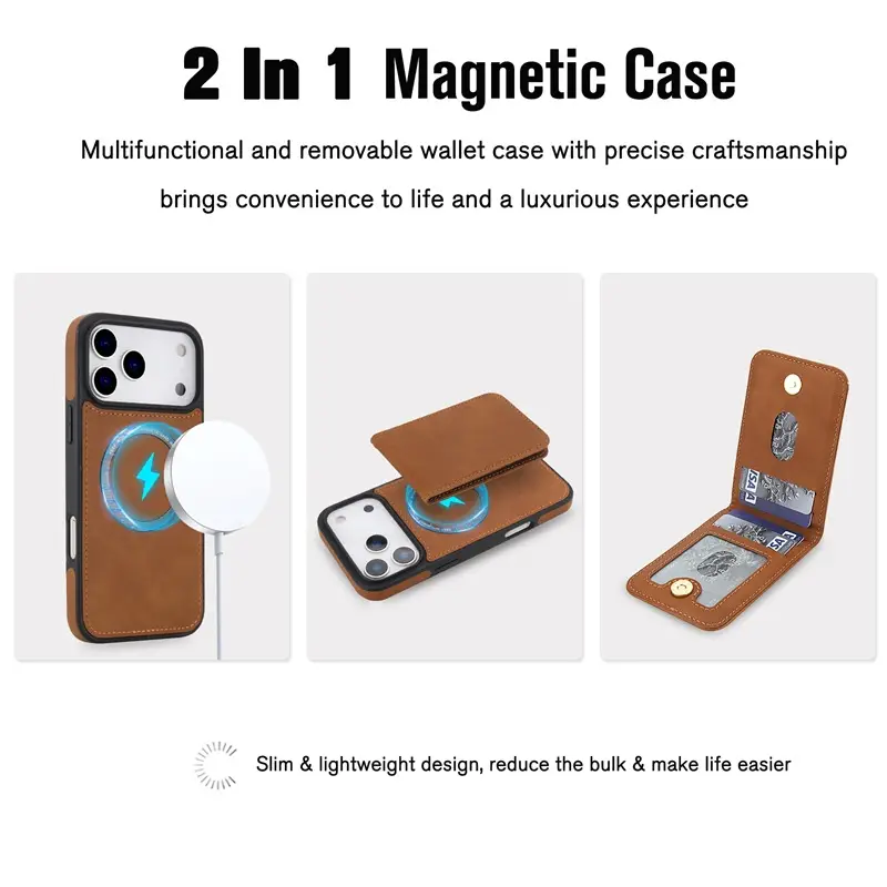 Two-In-One Phone Case with Magnetic Charging & Card Holder - Image 10