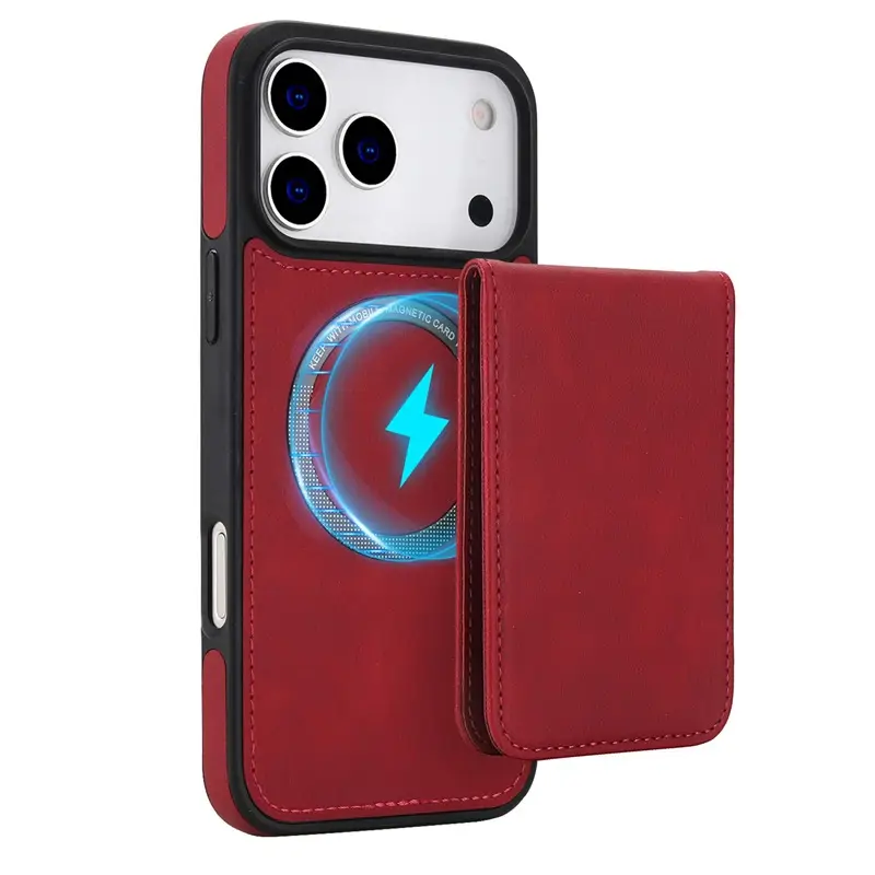 Two-In-One Phone Case with Magnetic Charging & Card Holder - Image 3
