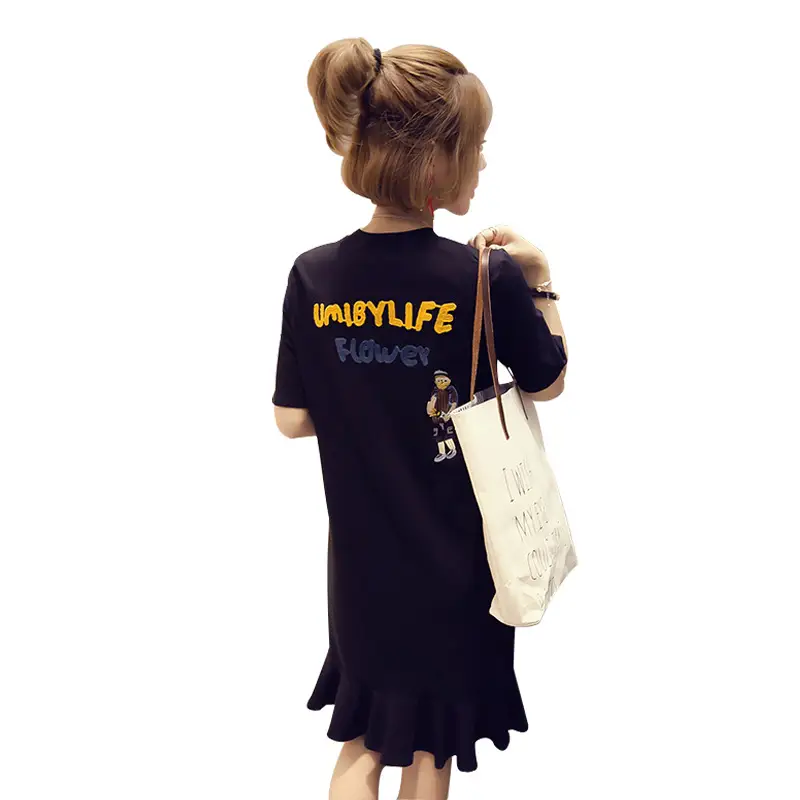 2025 Korean Style Ruffled Mid-Length Dress Women - Image 4