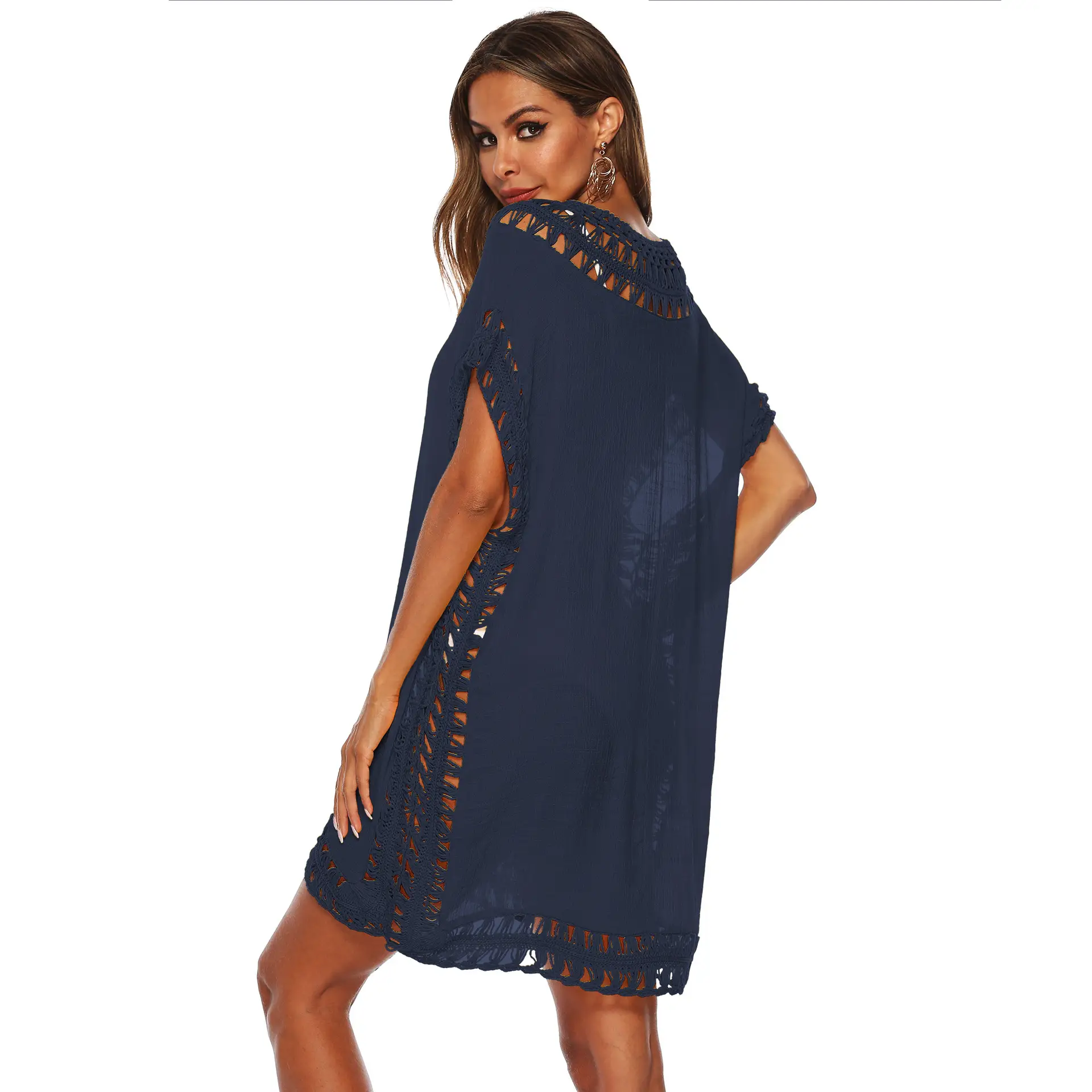 Black Lace V-Neck Overalls for Women 1965 - Image 15
