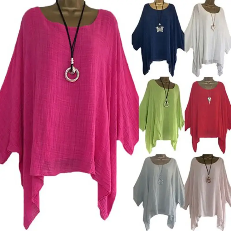 Pink Irregular Sleeve Blouse for Women - Image 26