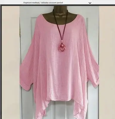 Pink Irregular Sleeve Blouse for Women - Image 8