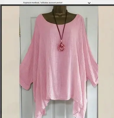 Pink Irregular Sleeve Blouse for Women - Image 12
